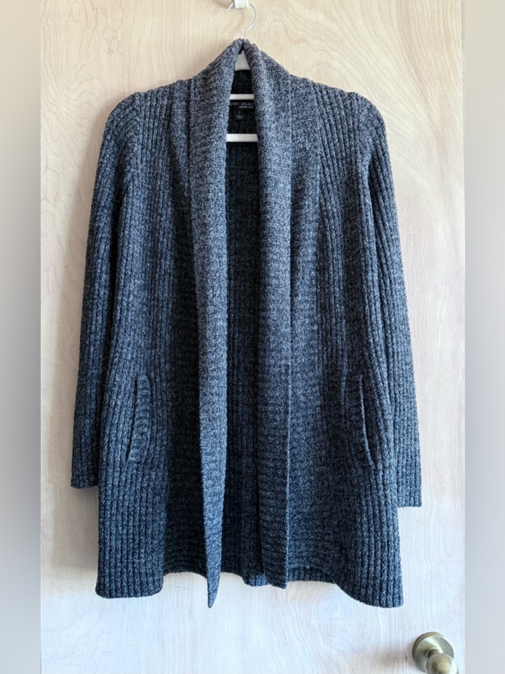 Barefoot Dreams Cardigan CozyChic Lite Montecito Womens S Drk Gray Soft Ribbed